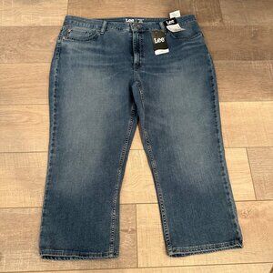 LEE WOMENS DENIM CAPRI MIDRISE SIZE 20 REGULAR FIT NEW